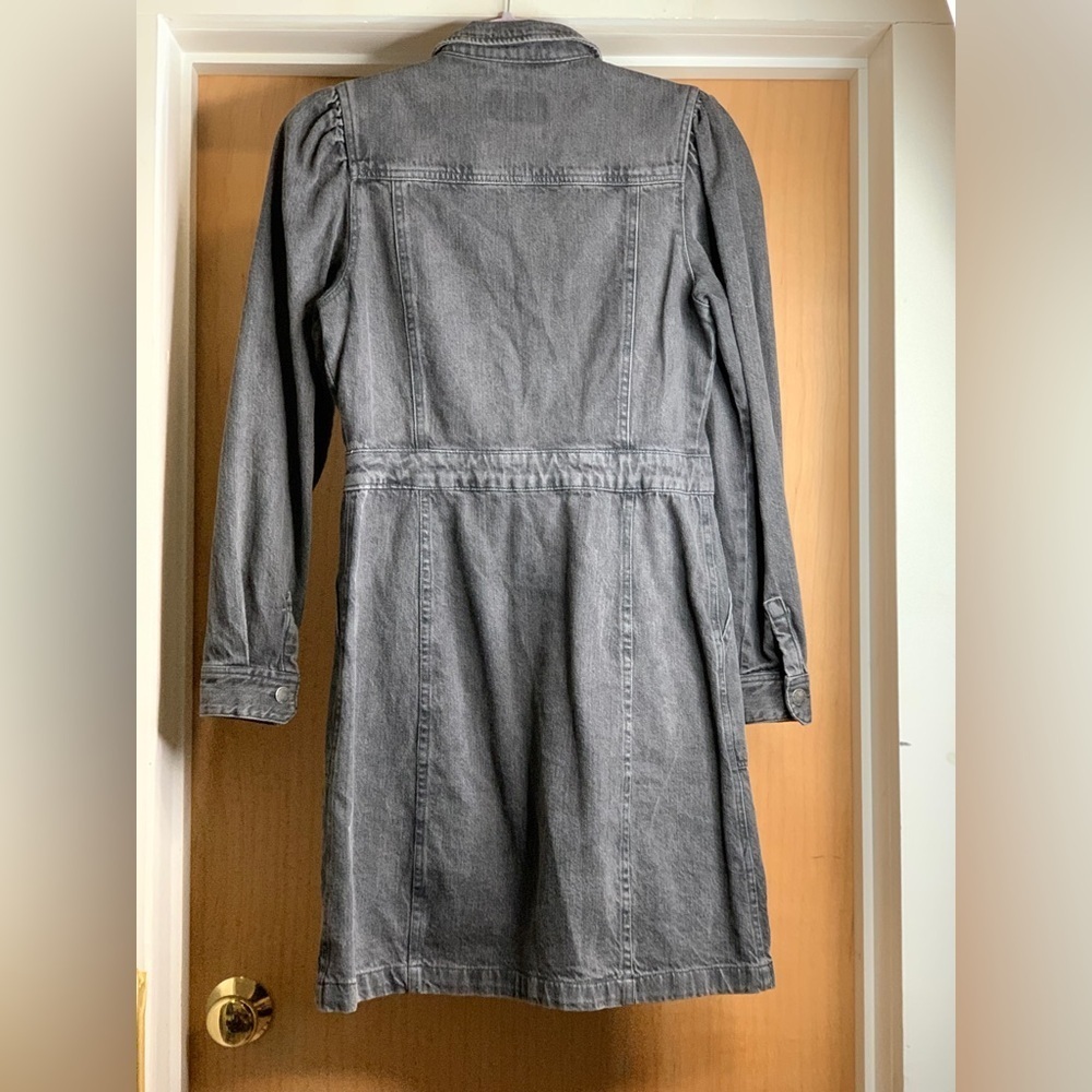 Velvet Heart Charcoal Denim Button-up Dress. Size-Small. Western Chic - Picture 4 of 4